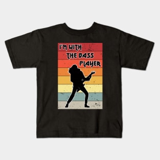 I'm With The Bass Player - music lover Kids T-Shirt